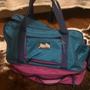 Vintage SportGraphics Teal and Pink Duffel Bag